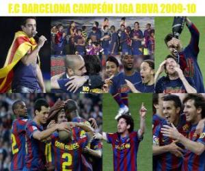 yapboz FC Barcelona Şampiyon Ligi BBVA 2009-2010